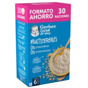 Papilla GERBER multicereales 0%0% para bebés