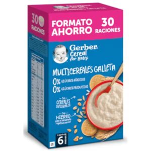 Papilla GERBER multicereales galleta 0%0% para bebés