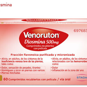 Venoruton Diosmina 500 mg comprimidos para piernas cansadas y hemorroides
